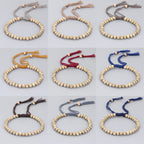 Fortune Jewel Tibetan Handmade Copper Bead Luck String Bracelet