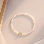 Fortune Jewel Natural White Agate Jade Luck Protection Bracelet