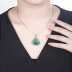 Fortune Jewel Laughing Buddha Natural Jade Luck Abundance Titanium Steel Chain Necklace Pendant Fortune Jewel
