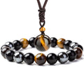 Fortune Jewel Tibetan Tiger's Eye Bracelet Necklace Set