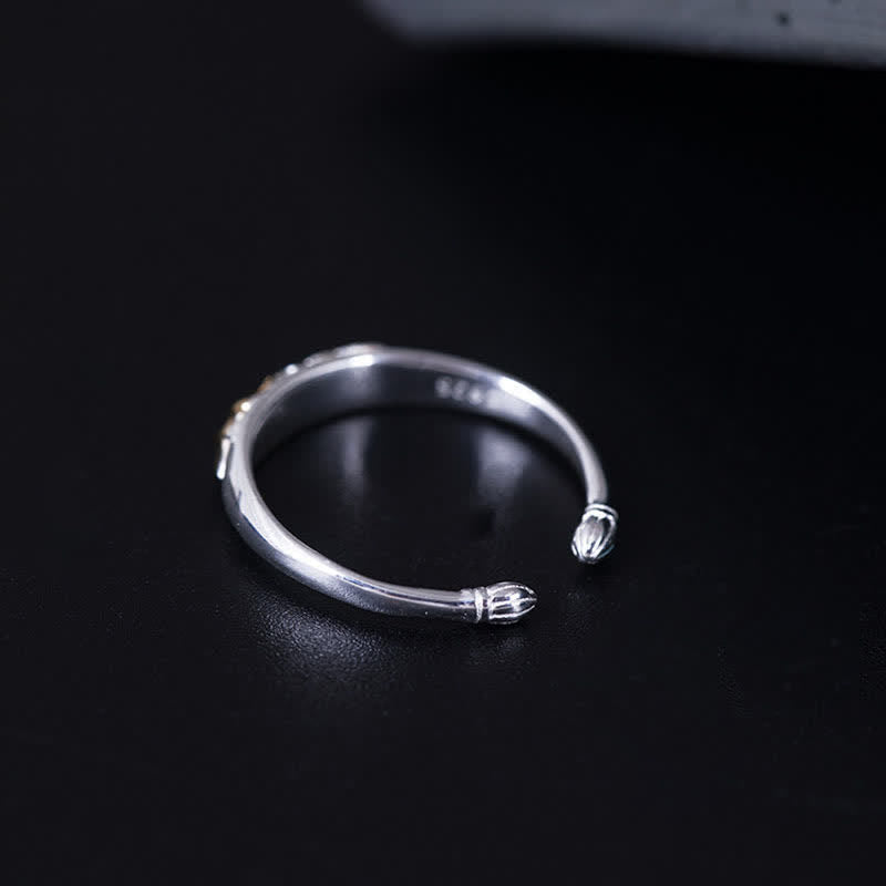 Fortune Jewel 925 Sterling Silver Lotus Flower New Beginning Ring Fortune Jewel