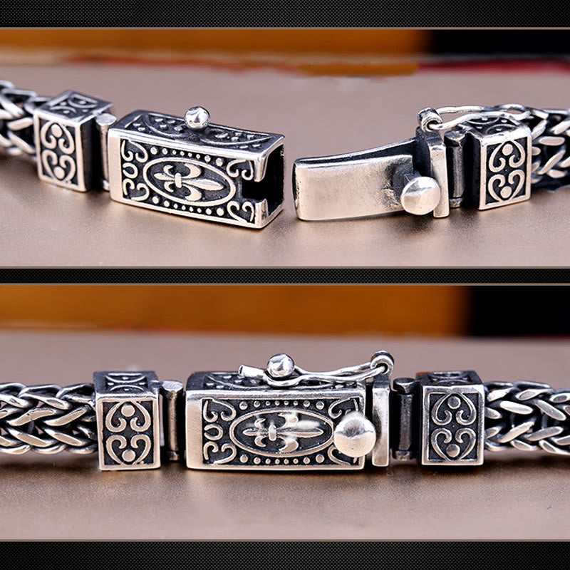 Fortune Jewel Retro Dragon Keel Braided Design Balance Healing Bracelet