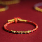 Fortune Jewel Handmade Chinese Zodiac Natal Buddha Protection Strength Braided String Bracelet