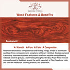 Buddha Stones Tibetan Rosewood Heart Sutra Engraved Cure Bracelet