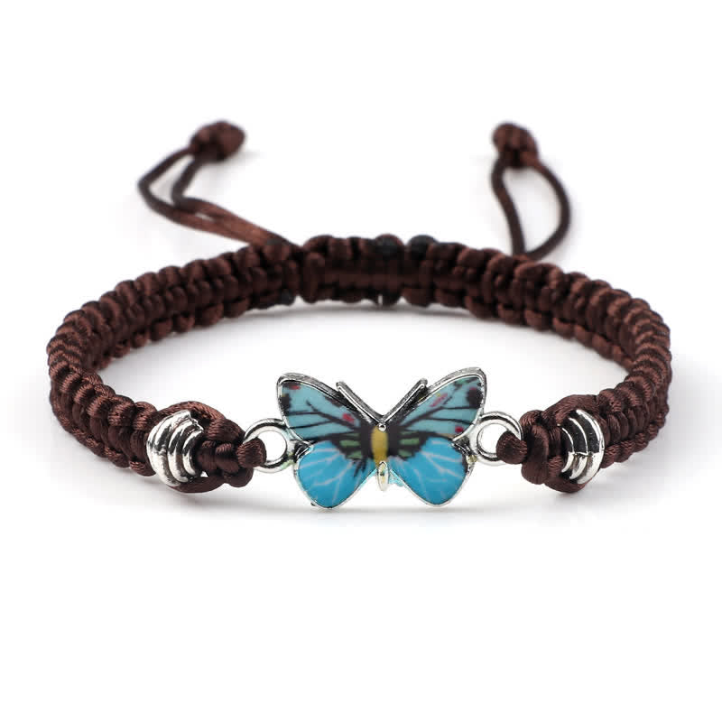Fortune Jewel Butterfly Freedom Love String Charm Bracelet