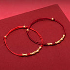 Fortune Jewel 925 Sterling Silver Bamboo Design Protection Luck Braided Bracelet