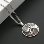 Fortune Jewel The Tree of Life Titanium Steel Connection Necklace Pendant
