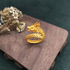 Fortune Jewel Golden Dragon Success Strength Ring Fortune Jewel