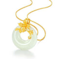 Fortune Jewel Tibetan White Jade Calm Necklace