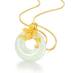Fortune Jewel Tibetan White Jade Calm Necklace