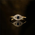 Fortune Jewel Evil Eye Protection Blessing Copper Ring