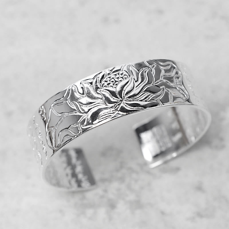 Fortune Jewel Tibetan Lotus White Copper Luck Bracelet