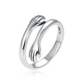 Fortune Jewel 925 Sterling Silver Love Hug Thumb Ring