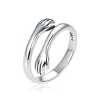 Fortune Jewel 925 Sterling Silver Love Hug Thumb Ring