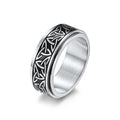 Fortune Jewel  Triangle Knot Triquetra Titanium Steel Calm Rotatable Ring