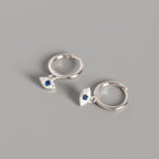 Fortune Jewel 925 Sterling Silver Evil Eye Blessing Protection Stud Earrings