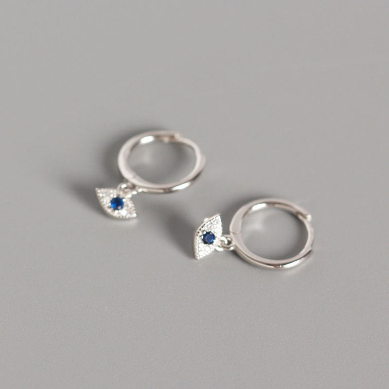 Fortune Jewel 925 Sterling Silver Evil Eye Blessing Protection Stud Earrings