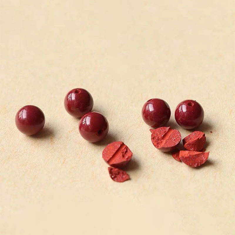 Fortune Jewel Natural Lucky Cinnabar Bead Blessing String Bracelet Anklet