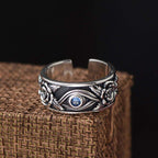 Fortune Jewel Eye Of Horus Crystal Protection Adjustable Ring