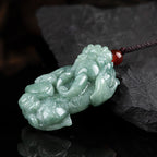 Fortune Jewel Jade PiXiu Wealth Luck String Necklace Pendant