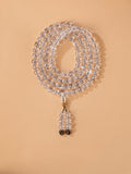 Buddha3bodhi 7.5mm Tibetan Himalayan White Crystal 108 Bead Mala