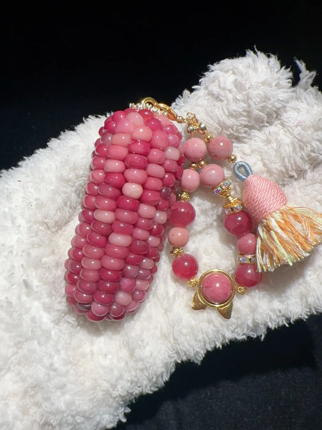 Juicy Ruby Red Natural Corn Charm