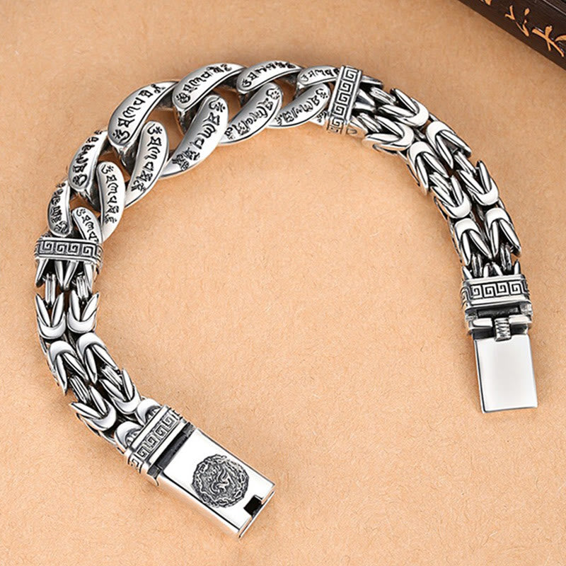 Fortune Jewel Om Mani Padme Hum Engraved Peace Purity Bracelet