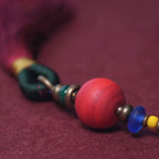 Fortune Jewel 108 Mala Beads Bodhi Seed Dzi Bead Peace Tassel Bracelet