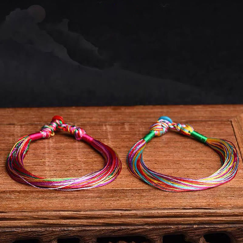 Fortune Jewel Tibetan Handmade Five Colorful Thread Dragon Boat Festival Protection Adult Child String Bracelet