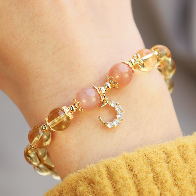 Fortune Jewel Blessed Moon Citrine Abundant Energy Bracelet