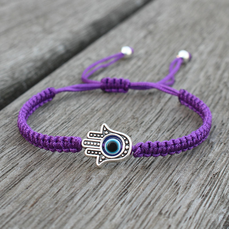 Fortune Jewel Handmade Hamsa Symbol Protection Luck String Bracelet