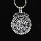 Fortune Jewel Tibetan Om Mani Padme Hum Double Dorje Vajra Rotatable Purity Peace Necklace Pendant
