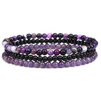 Fortune Jewel 3Pcs Natural Crystal Stone Inner Peace Spiritual Bracelet