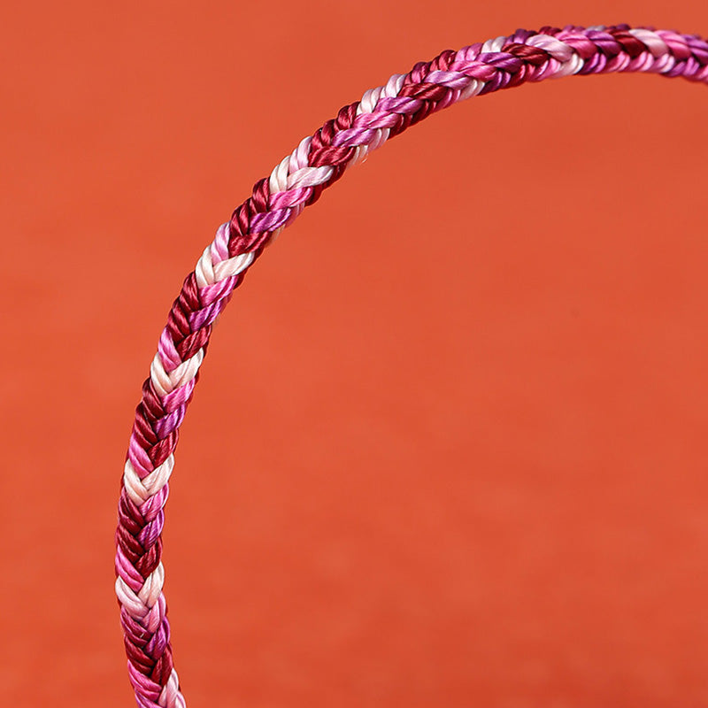 Fortune Jewel Handmade Dunhuang Colorful Rope Protection Braid String Bracelet