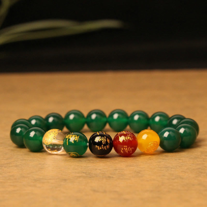Fortune Jewel Five Elements God of Wealth Various Agate Crystal Wealth Bracelet