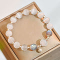 Fortune Jewel 925 Sterling Silver Cat Eye Moonstone Love Support Bracelet