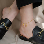 Fortune Jewel 18k Gold Plated Copper Lucky Gourd Design Wealth Buckle Anklet