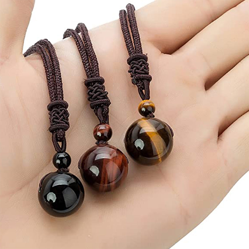 Fortune Jewel Tibetan Tiger's Eye Protection Necklace