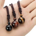 Fortune Jewel Tibetan Tiger's Eye Protection Necklace