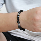 Fortune Jewel Black Obsidian Black Glitter Stone Purification Bracelet