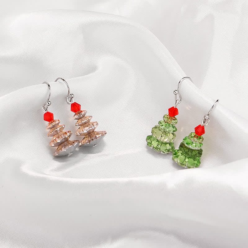 Fortune Jewel Various Crystals Christmas Tree Amethyst Peace Healing Drop Earrings