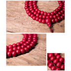 Fortune Jewel 108 Mala Beads Natural Abelia Biflora Wood Protection Bracelet