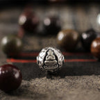 Fortune Jewel 999 Sterling Silver Green Sandalwood Small Leaf Red Sandalwood Buddha Cure Bracelet