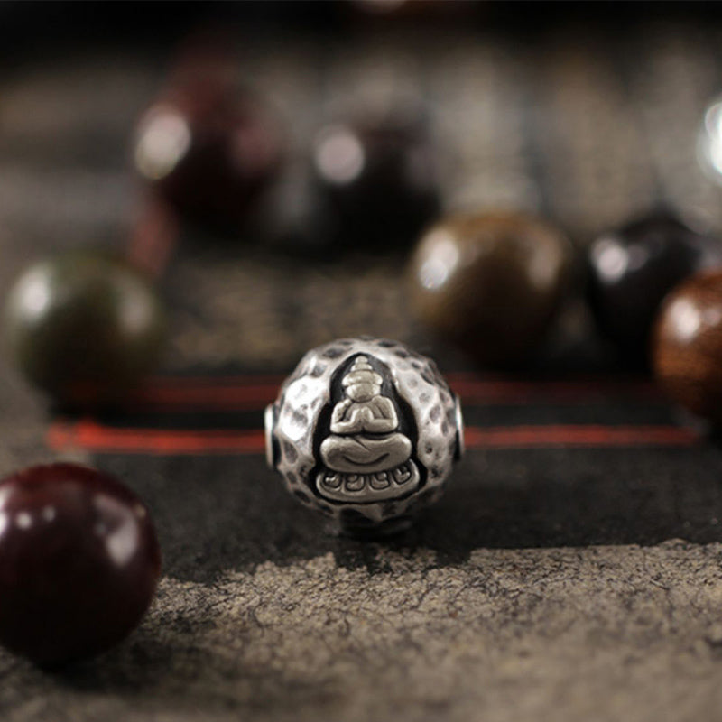 Fortune Jewel 999 Sterling Silver Green Sandalwood Small Leaf Red Sandalwood Buddha Cure Bracelet