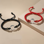 Fortune Jewel Handmade 925 Sterling Silver Year of the Dragon Phoenix Peace Buckle Luck Couple Bracelet