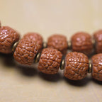 Fortune Jewel 108 Mala Rudraksha Beads Bodhi Seed Dzi Bead Luck Auspiciousness Tassel Bracelet