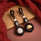 Fortune Jewel Ebony Wood Bodhi Seed Lotus Enlightenment Key Chain Decoration Fortune Jewel