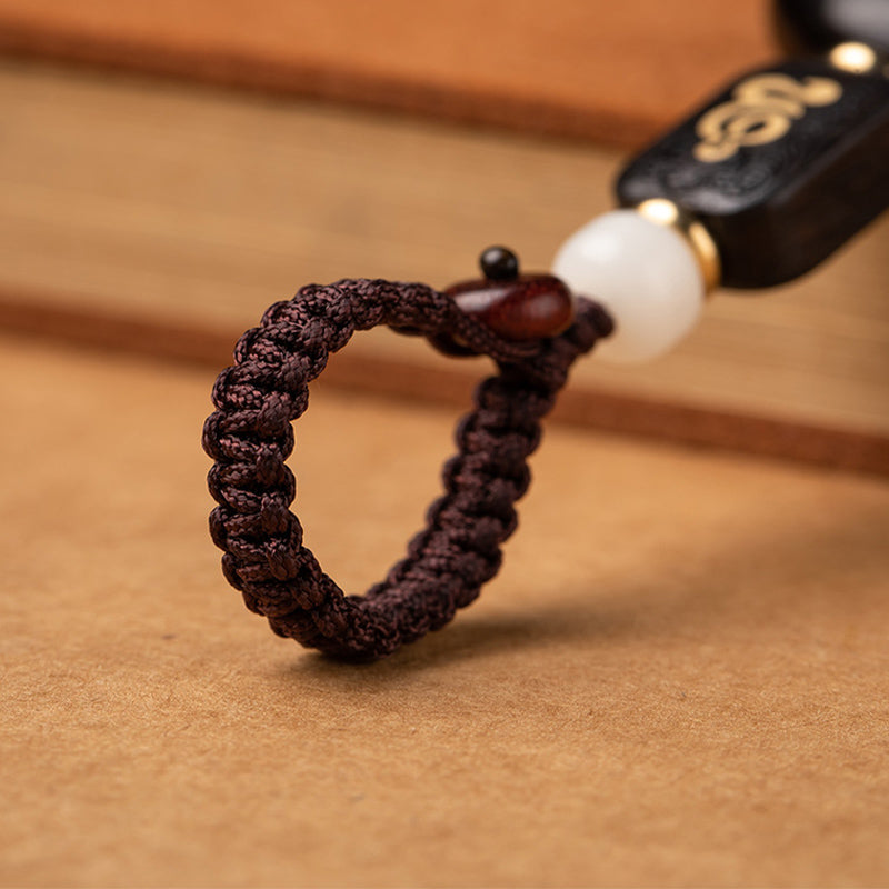 Fortune Jewel Ebony Wood Bodhi Seed Lotus Enlightenment Key Chain Decoration Fortune Jewel