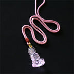 Fortune Jewel Blue Tathagata Buddha Medicine Buddha Liuli Crystal Serenity Amulet Necklace Pendant Fortune Jewel
