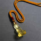 Fortune Jewel Blue Tathagata Buddha Medicine Buddha Liuli Crystal Serenity Amulet Necklace Pendant Fortune Jewel